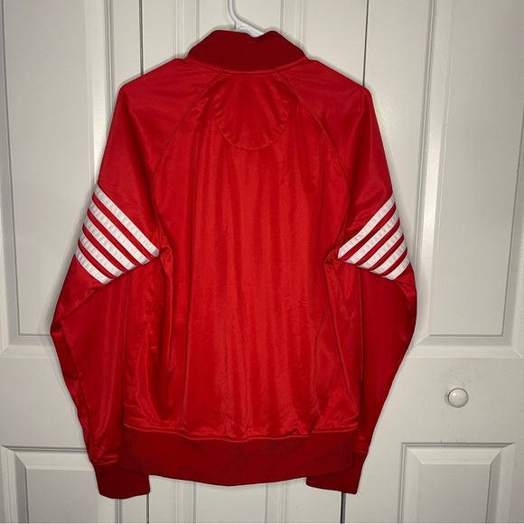 Rocawear Red Track Jacket Size Medium Full Zip Logo Stripes Hip Hop Streetwear - Picture 2 of 8